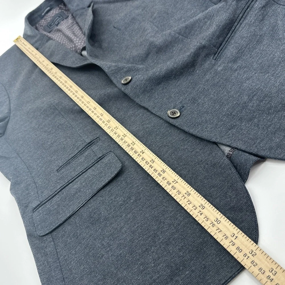 7 Diamonds Mannix 4-Way Stretch Blazer Sport Coat Mens 2XL Gray Black‎ Jacket